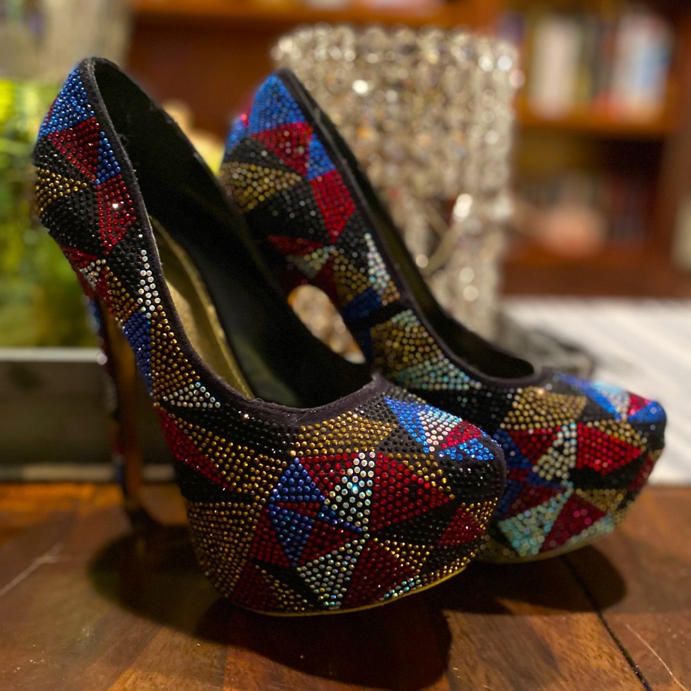 Shi 💎by Journeys💎platform💎crystal💎heels